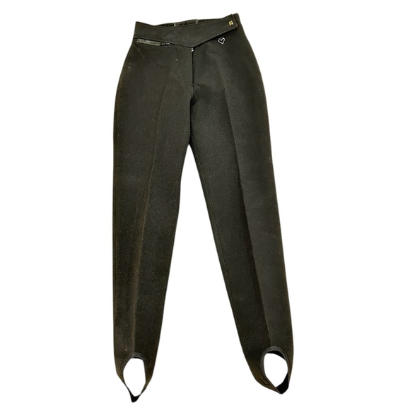 Nwot Obermeyer Black stir-up stretchy ski snow Pants Japan wool/nylon size 8 - Picture 1 of 7